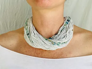 Multi-strand Necklace. Roman and Ghanain Glass Beads