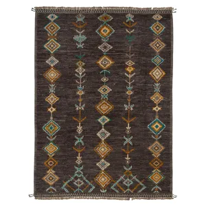 Multicolored Modern Wool Rug - 10'1'' x 14'5''