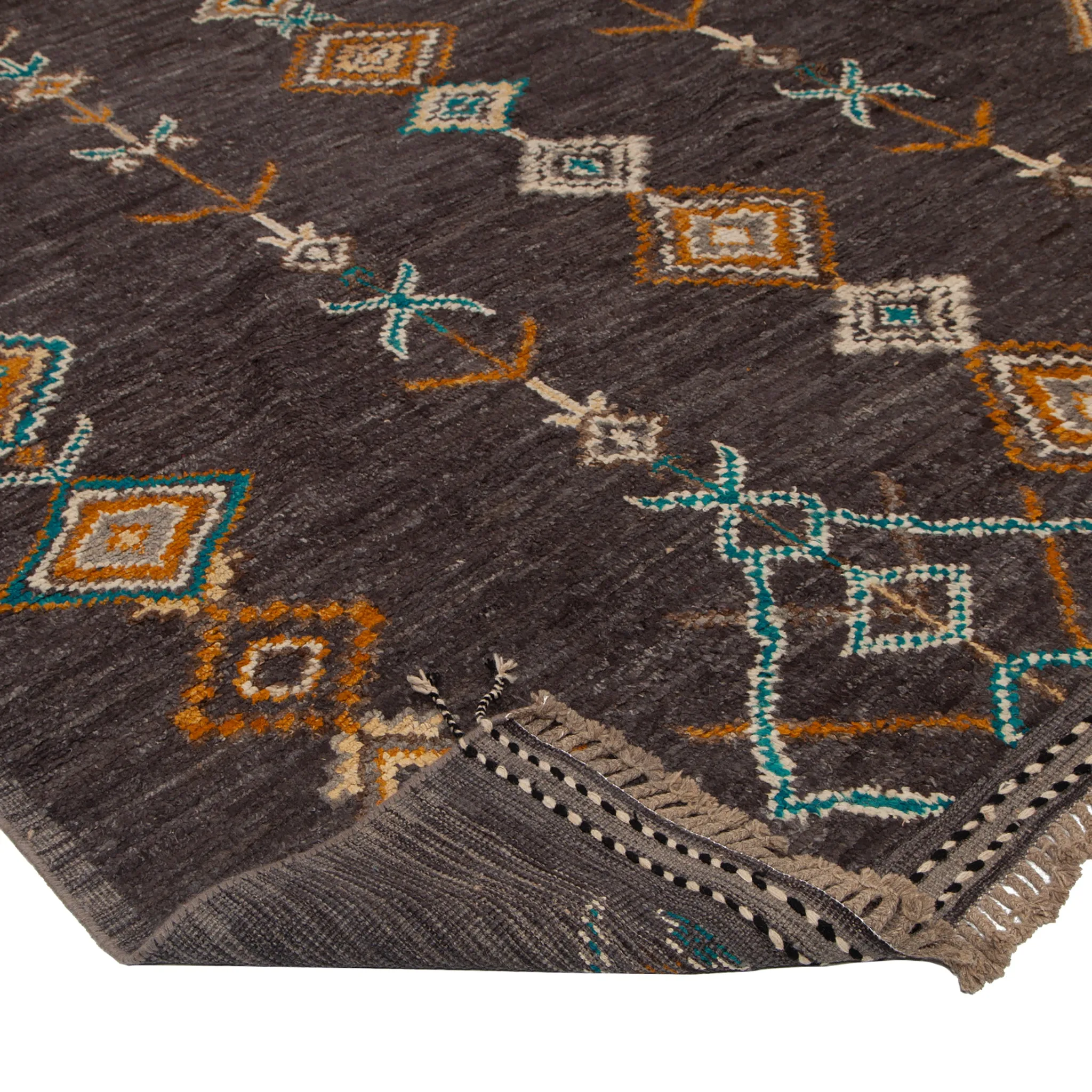 Multicolored Modern Wool Rug - 10'1'' x 14'5''