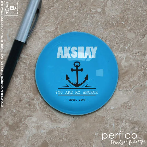 My Anchor © Personalized Glass Paperweight