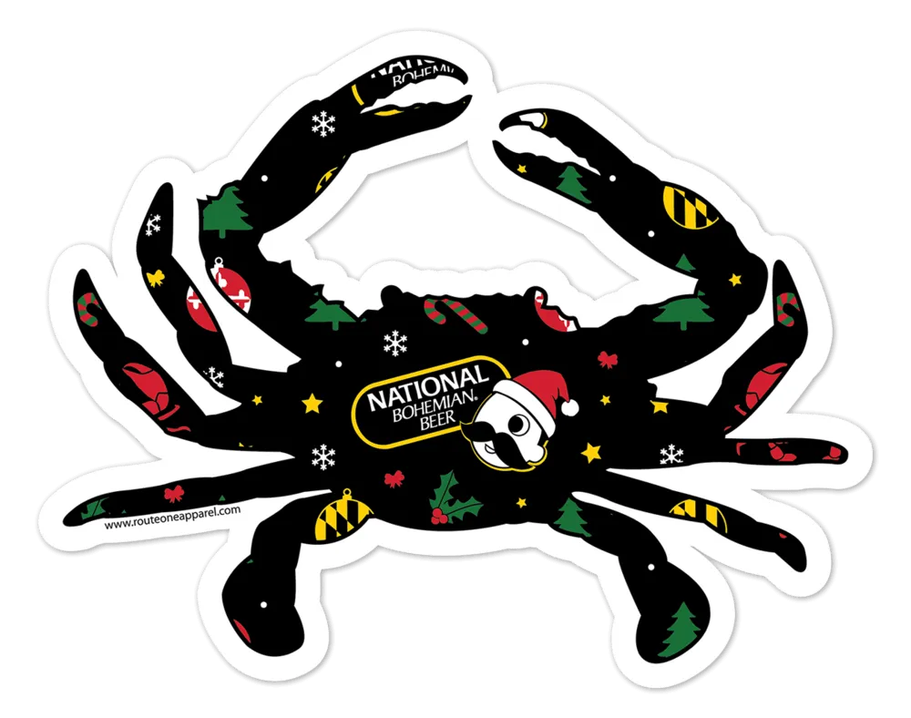 Natty Boh Christmas Crab / Sticker