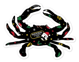 Natty Boh Christmas Crab / Sticker