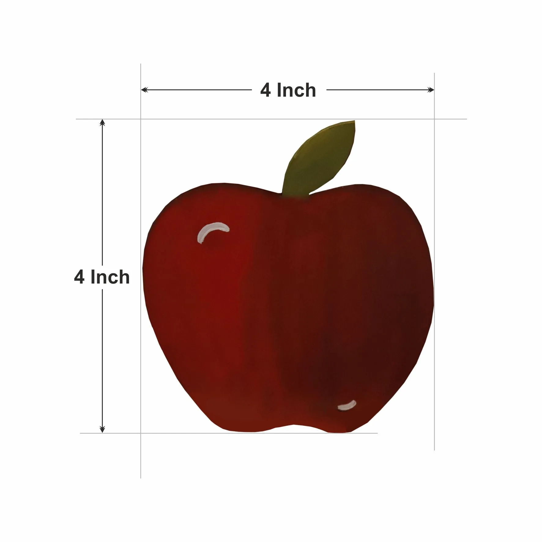 Newton's Apple Handpainted Wooden Coasters - Red, Set Of 6 With Stand (4x4 Inch)
