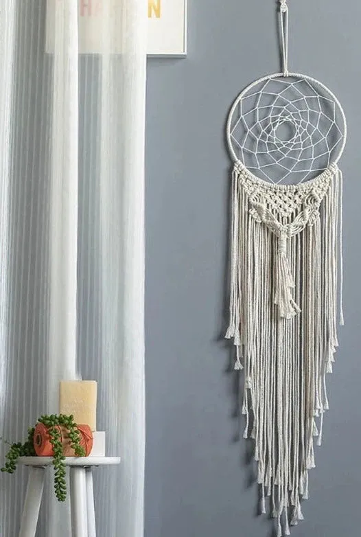 Nordic Dream Catcher Tapestry - Hand Woven Wall Hanging