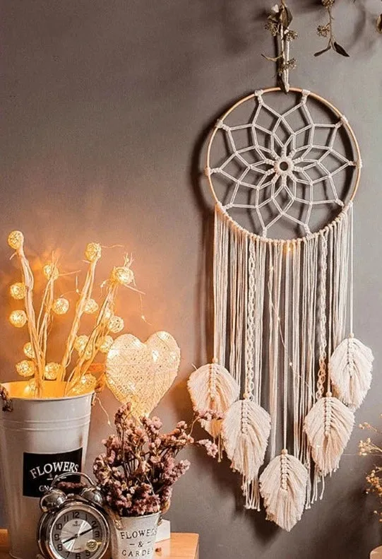 Nordic Dream Catcher Tapestry - Hand Woven Wall Hanging