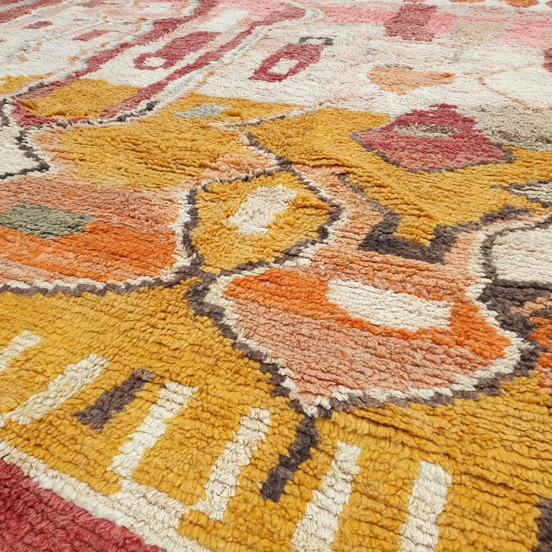 Nowla | Moroccan Rug 9x14 Large Boujad | Colorful Authentic Handmade Berber Carpet | 9'42x14'34 Ft | 287x437 cm