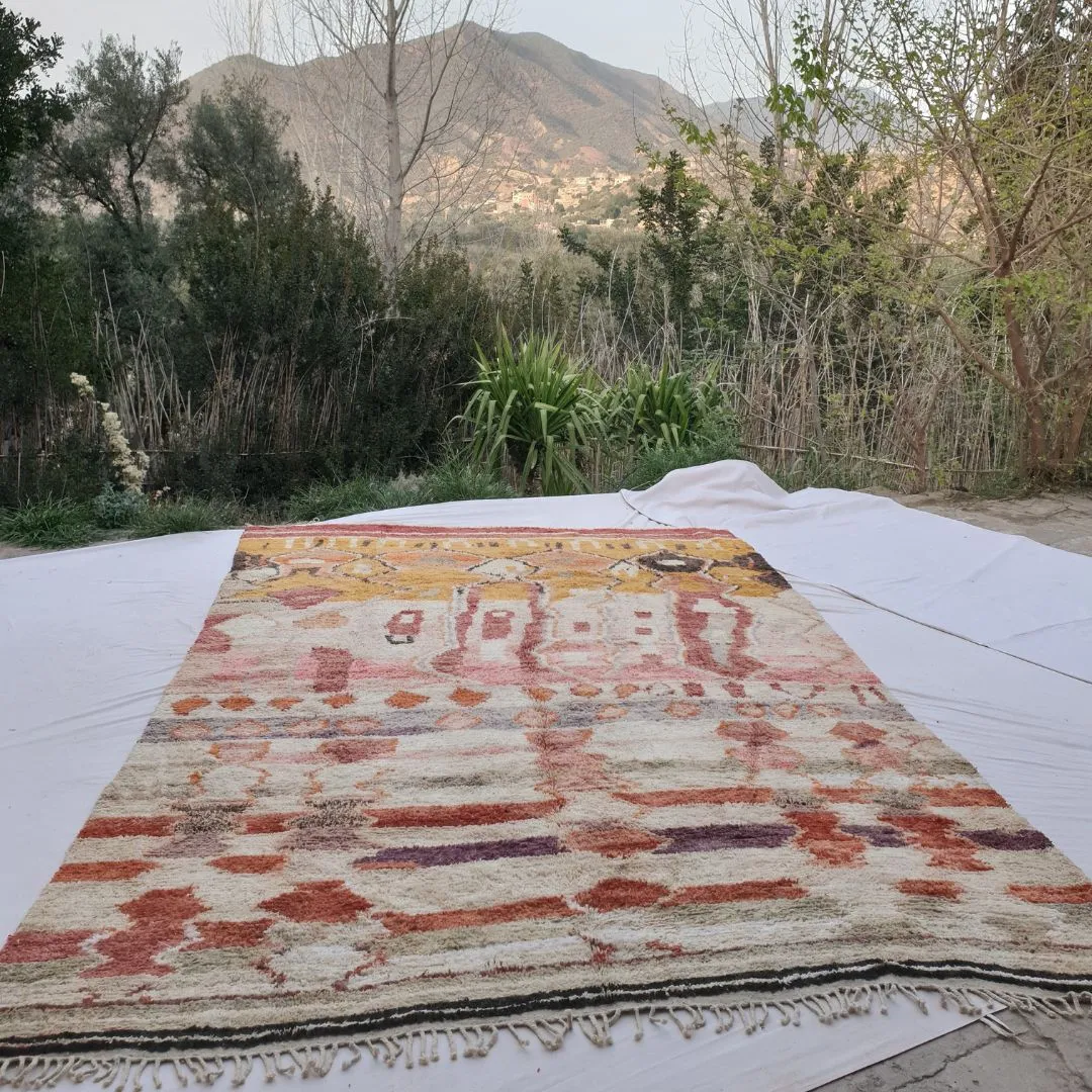 Nowla | Moroccan Rug 9x14 Large Boujad | Colorful Authentic Handmade Berber Carpet | 9'42x14'34 Ft | 287x437 cm