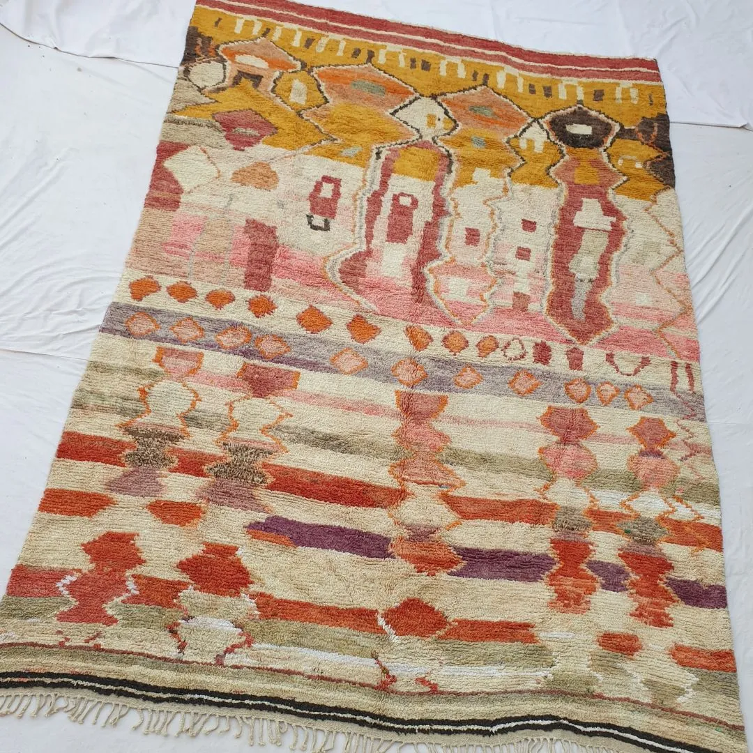 Nowla | Moroccan Rug 9x14 Large Boujad | Colorful Authentic Handmade Berber Carpet | 9'42x14'34 Ft | 287x437 cm