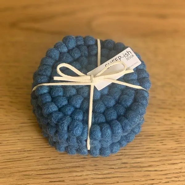 NZ Wool Coasters – Teal