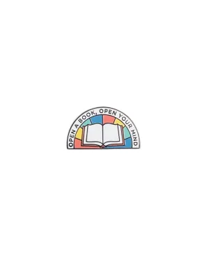 Open a Book, Open Your Mind enamel pin