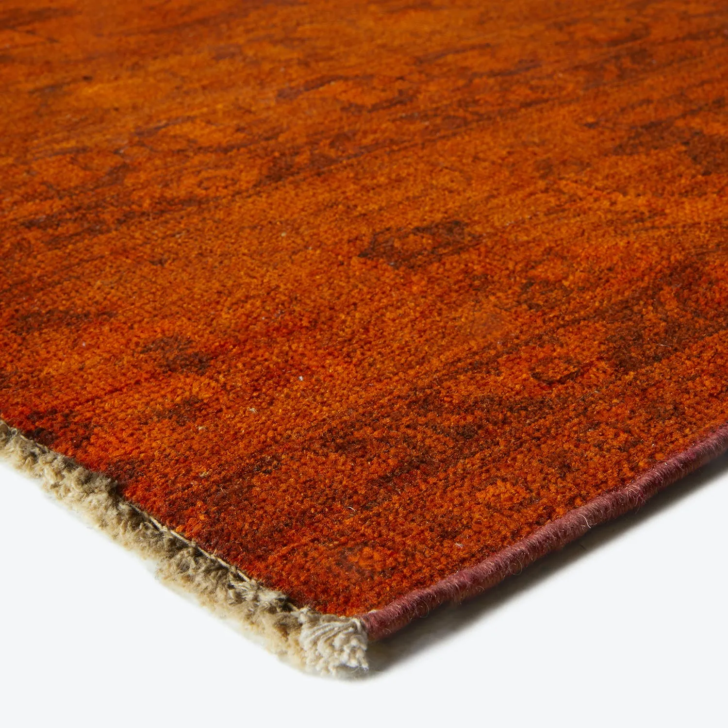 Orange Samsara Wool Rug - 4' x 11'5"