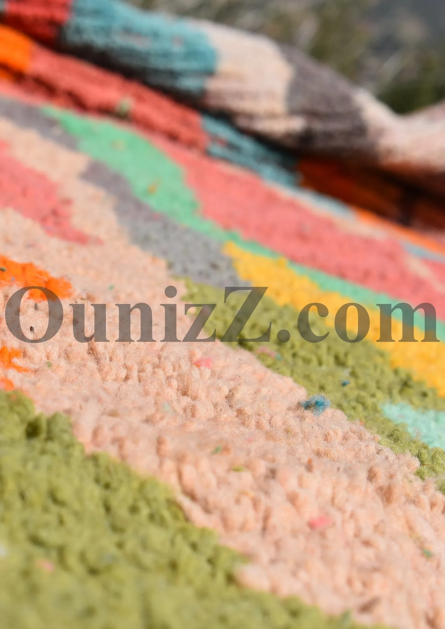 OULI | 10'2x6'43 Ft | 311x196 cm | Moroccan Colorful Rug | 100% wool handmade