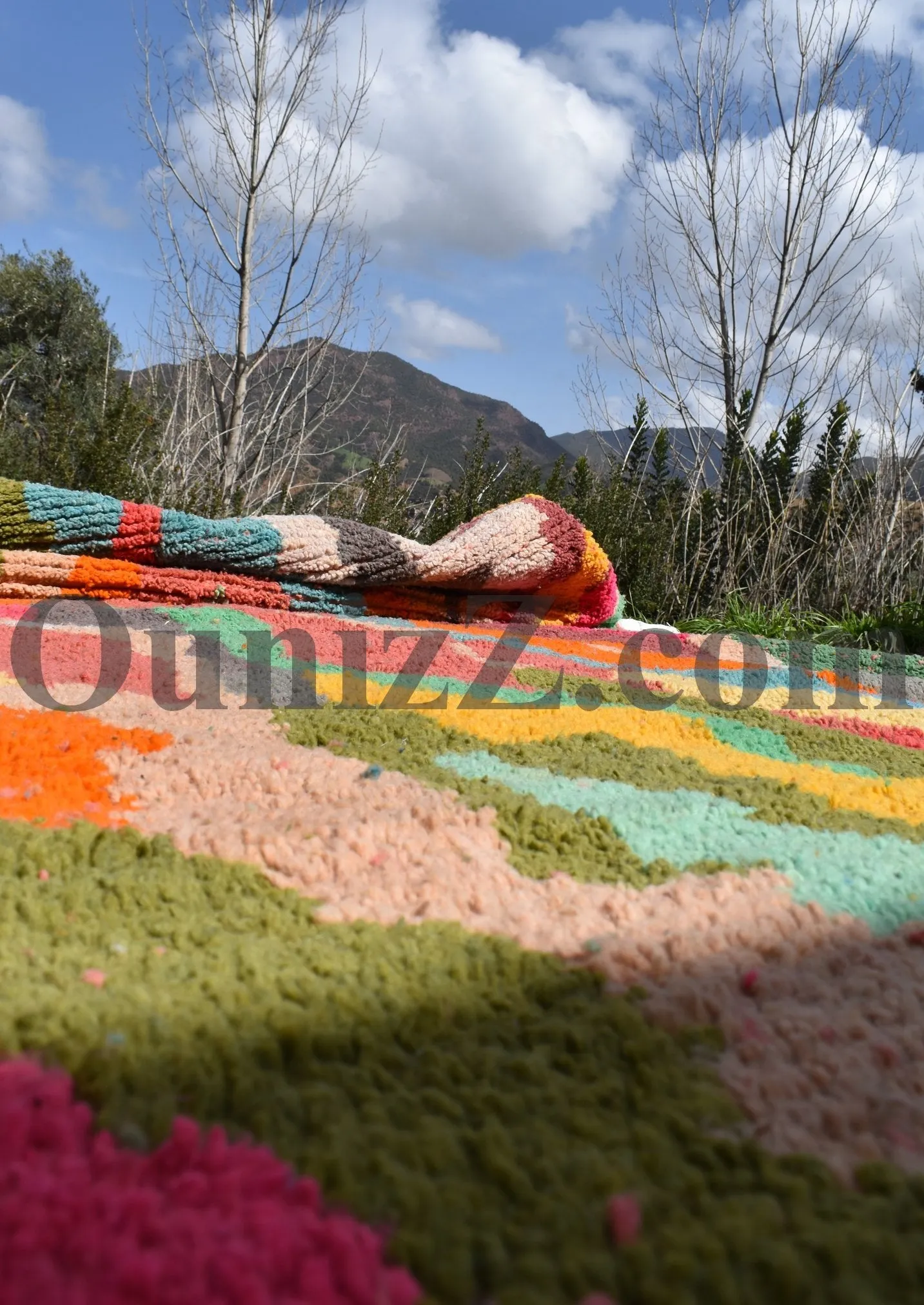 OULI | 10'2x6'43 Ft | 311x196 cm | Moroccan Colorful Rug | 100% wool handmade