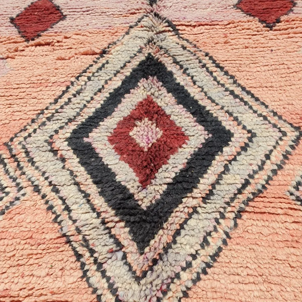 OURIOUI | 6'2x4'6 Ft | 190x140 cm | Moroccan Colorful Rug | 100% wool handmade