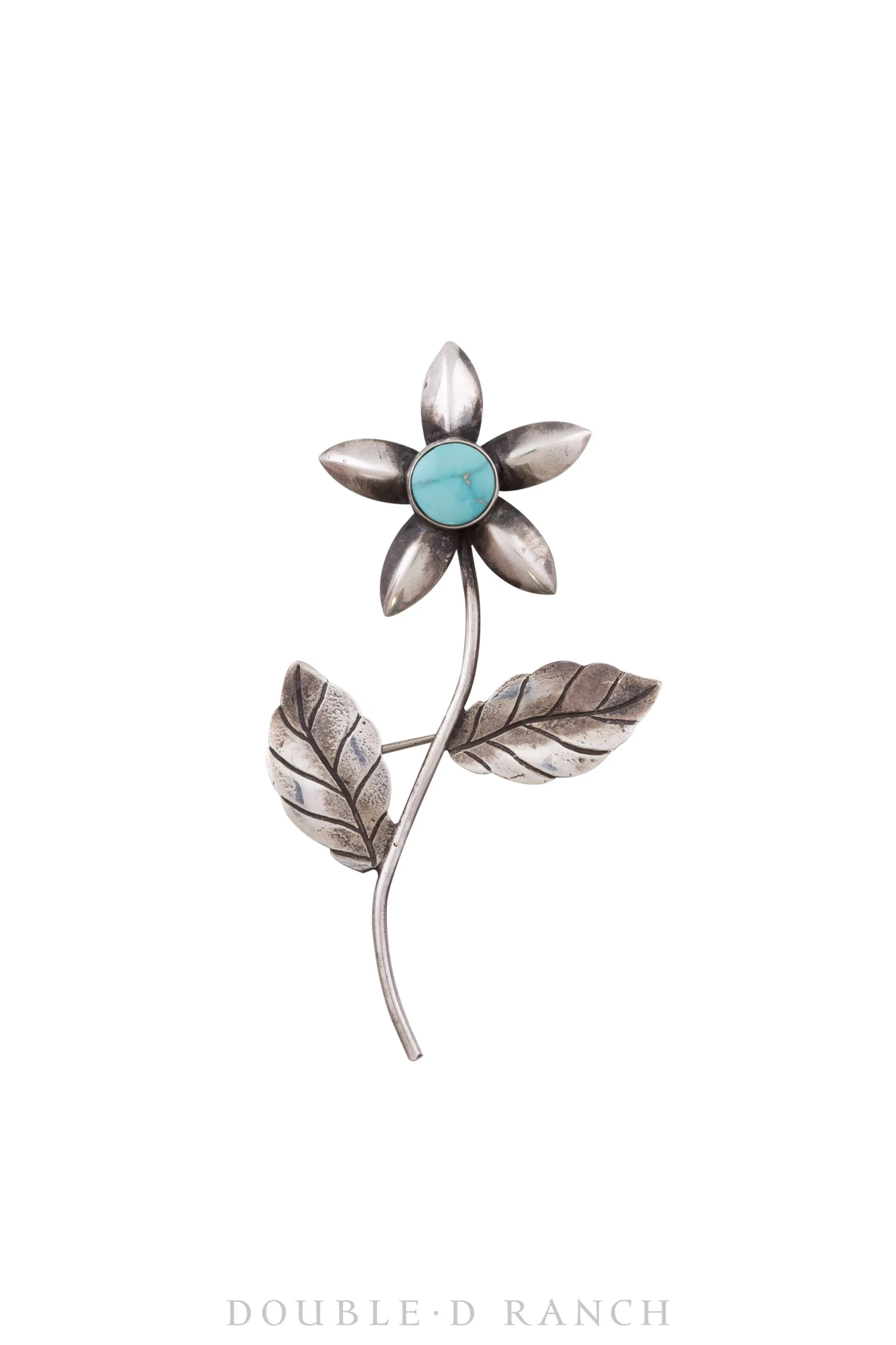 Pin, Novelty, Flower, Sterling, Vintage, 748