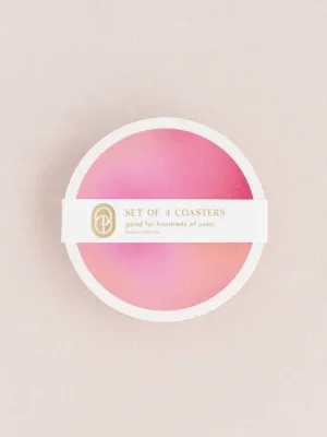 Pink Era Gradient Coasters - Set of Four