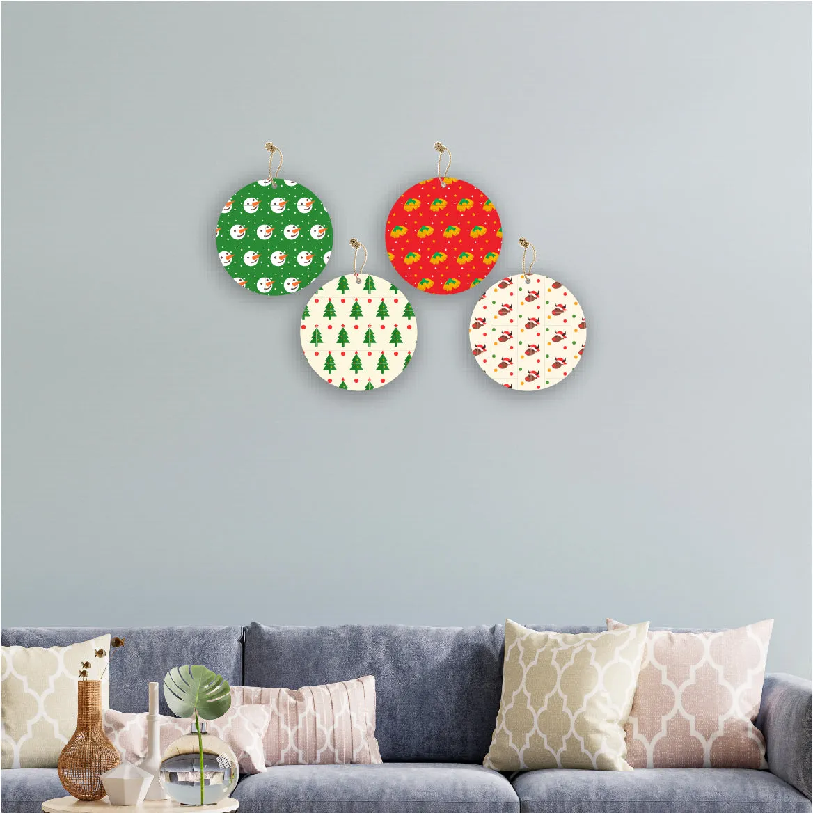 Printed Christmas Theme Wall Hanging Home Decorations House Bedroom Living Room