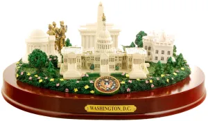 PWDC27 Figurine City on Wood Base Large Washington DC