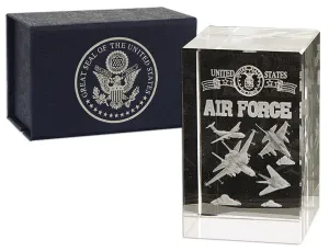 PWUS03 Crystal Cube US Air Force