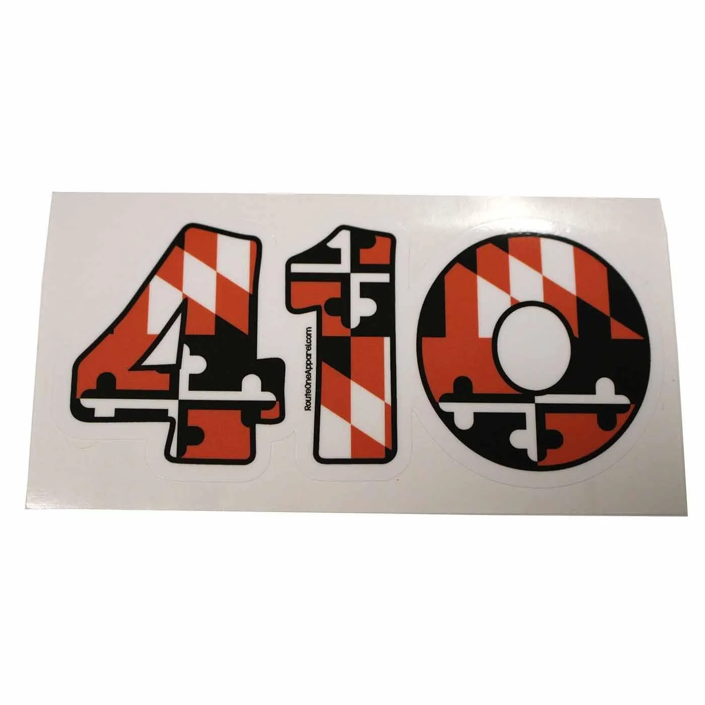 "410" Baltimore Baseball Black & Orange Maryland Flag / Sticker
