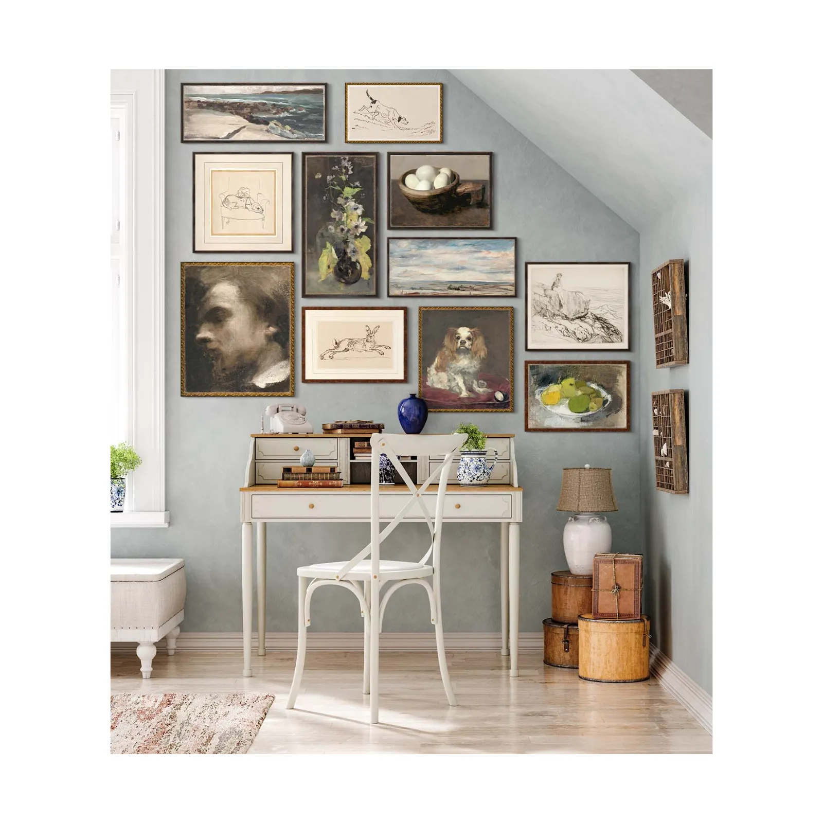 "Cloudy Marshlands" Framed Art Print