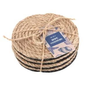 Rope Coaster Set of 4 - Natural Homeware Drinks Coasters