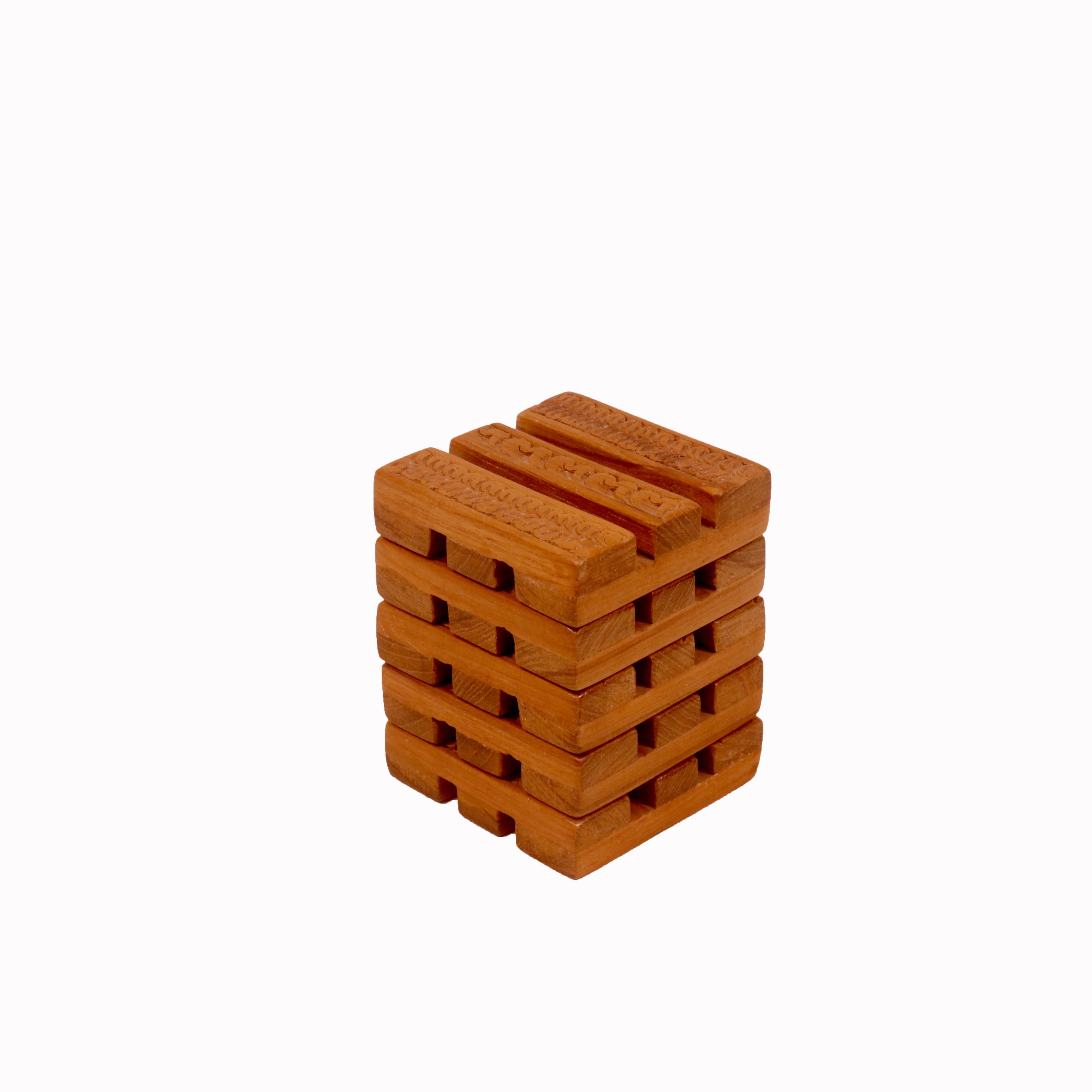 (Set of 5) Mini Log Tea Coasters