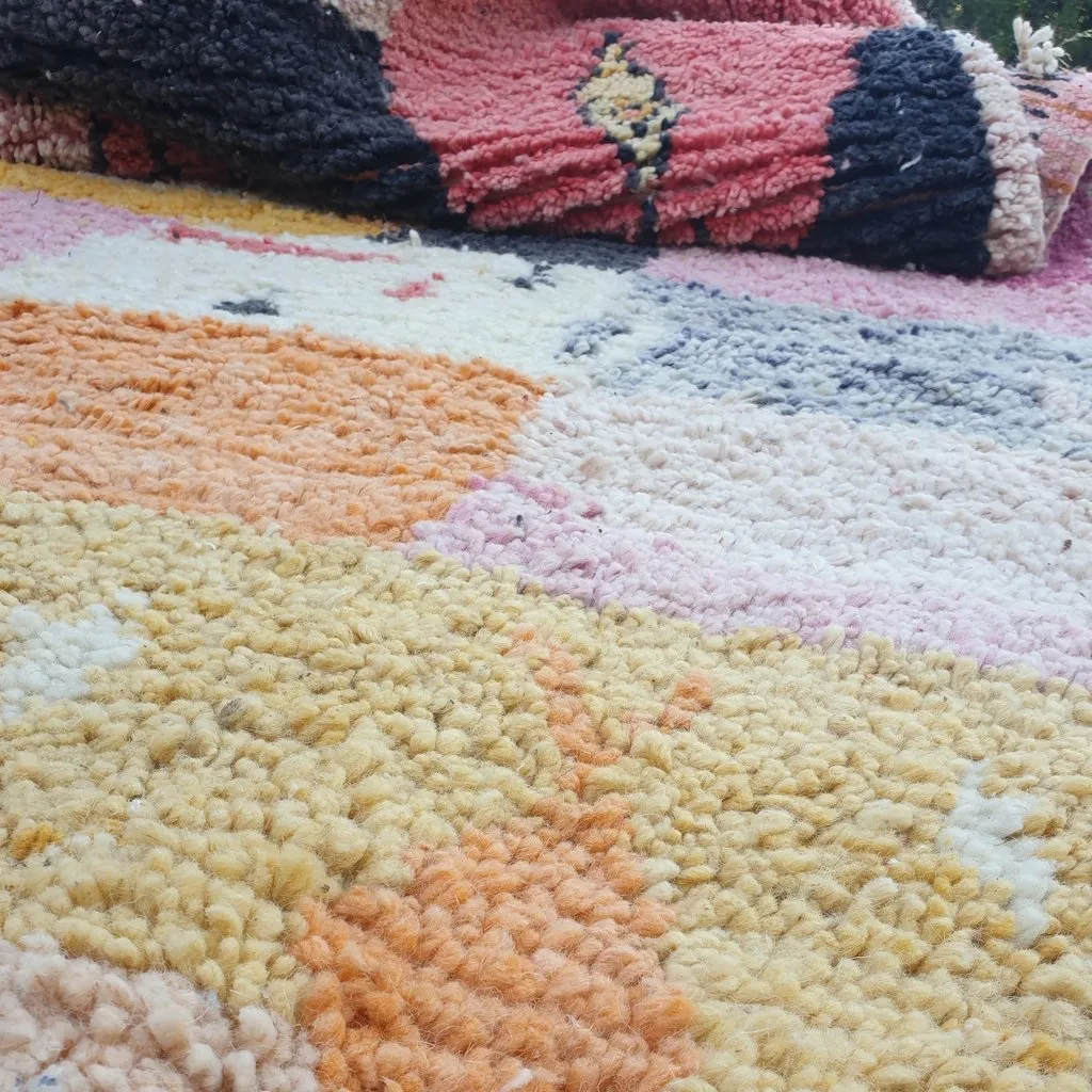 SIFRY | 9'7x6'3 Ft | 3x2 m | Moroccan Colorful Rug | 100% wool handmade