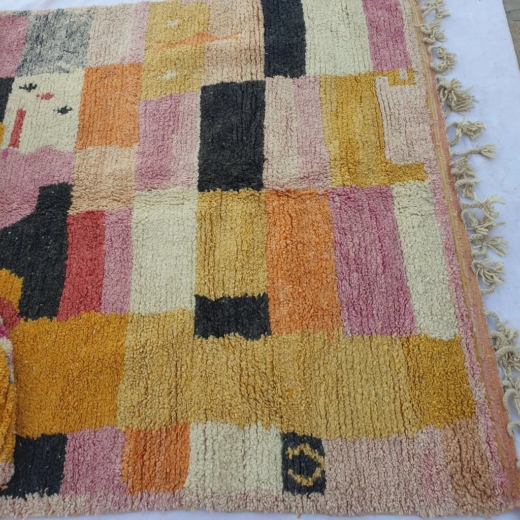 SIFRY | 9'7x6'3 Ft | 3x2 m | Moroccan Colorful Rug | 100% wool handmade