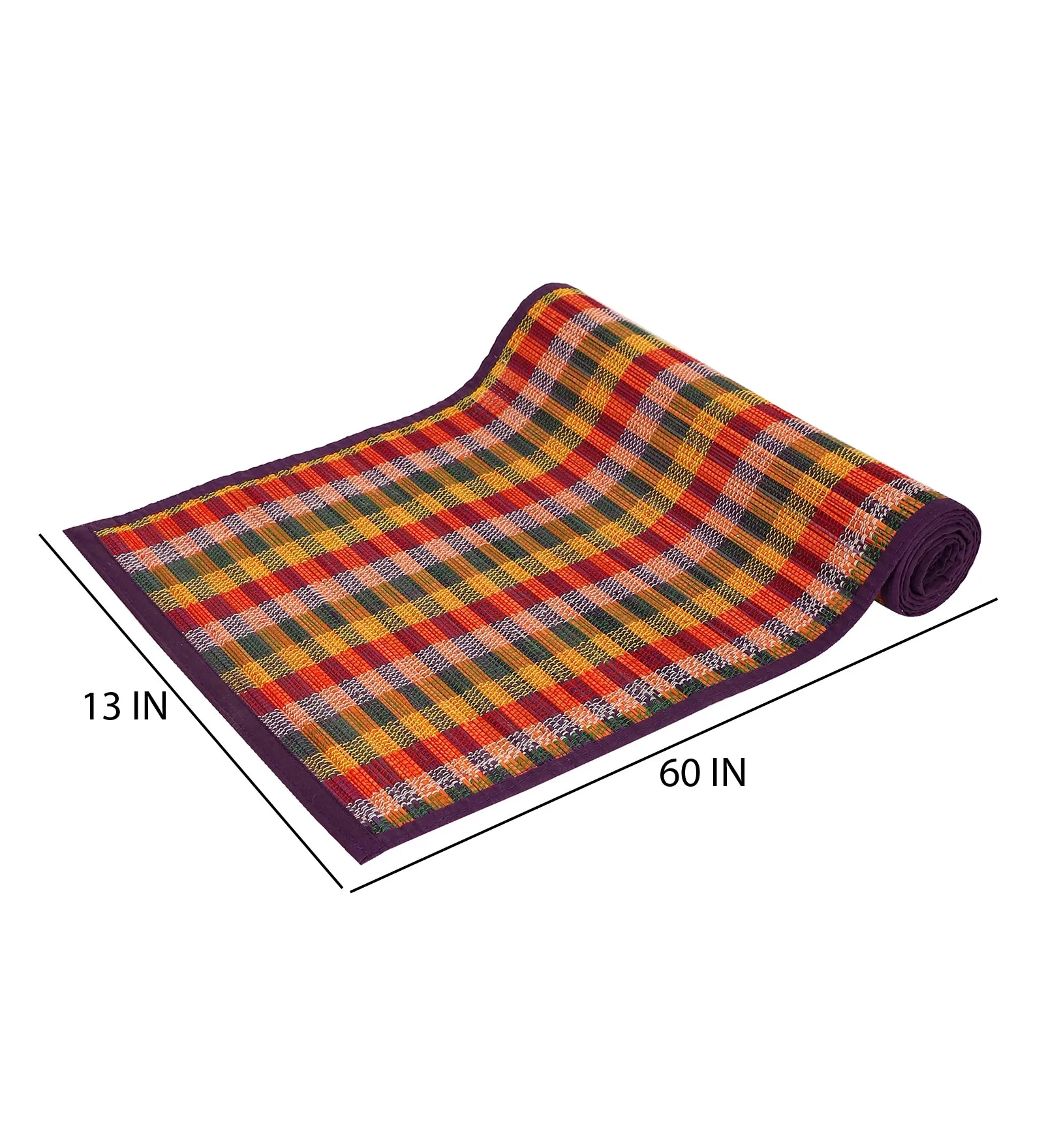 SILPAKARMAN Bamboo Dining Mats - Purple (Set of 13)