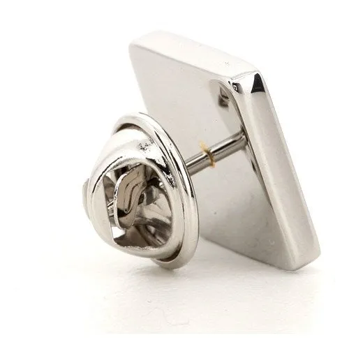 Silver Engraved Lapel Pin