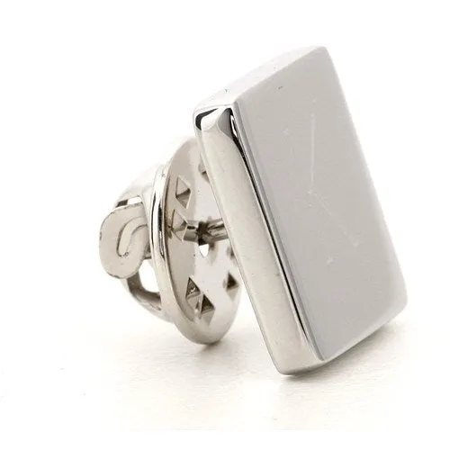 Silver Engraved Lapel Pin