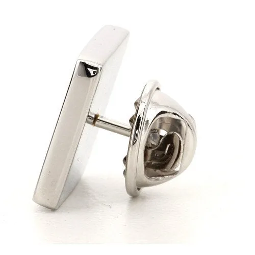 Silver Engraved Lapel Pin