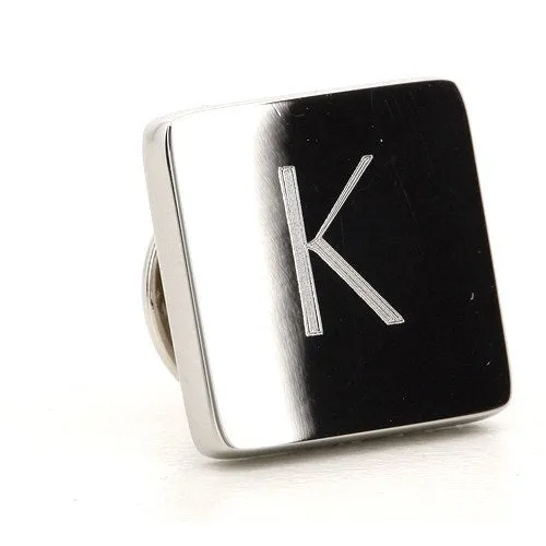 Silver Engraved Lapel Pin