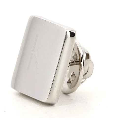 Silver Engraved Lapel Pin