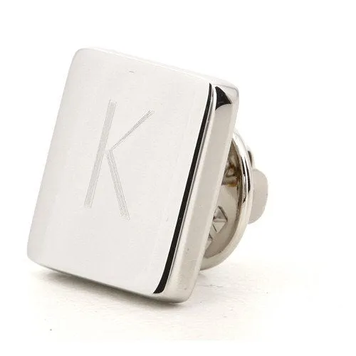 Silver Engraved Lapel Pin