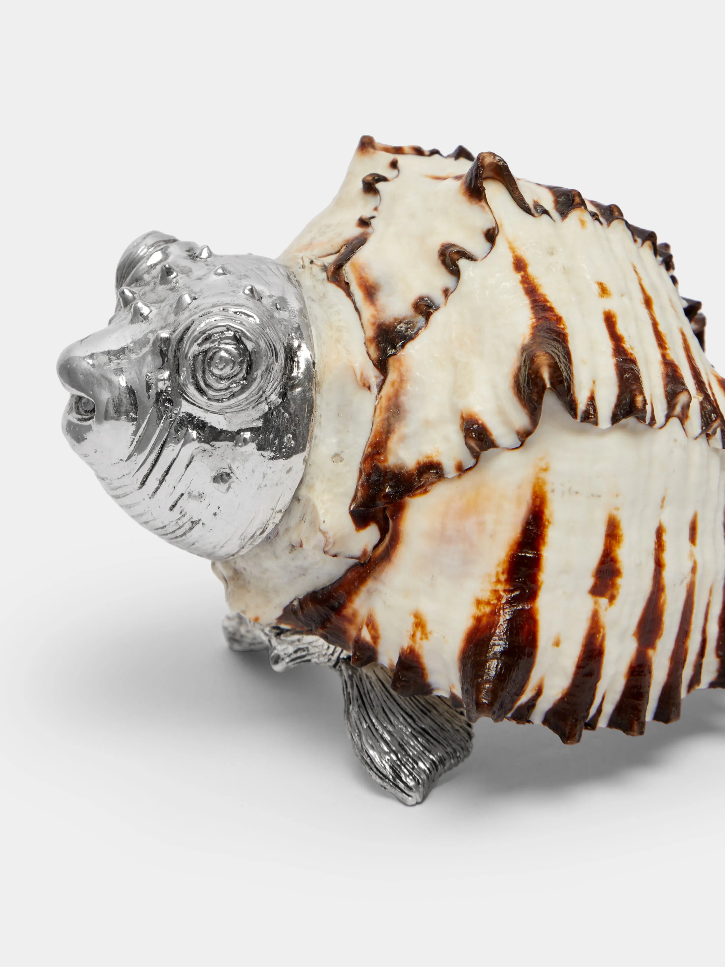 Silver-Plated and Shell Paperweight