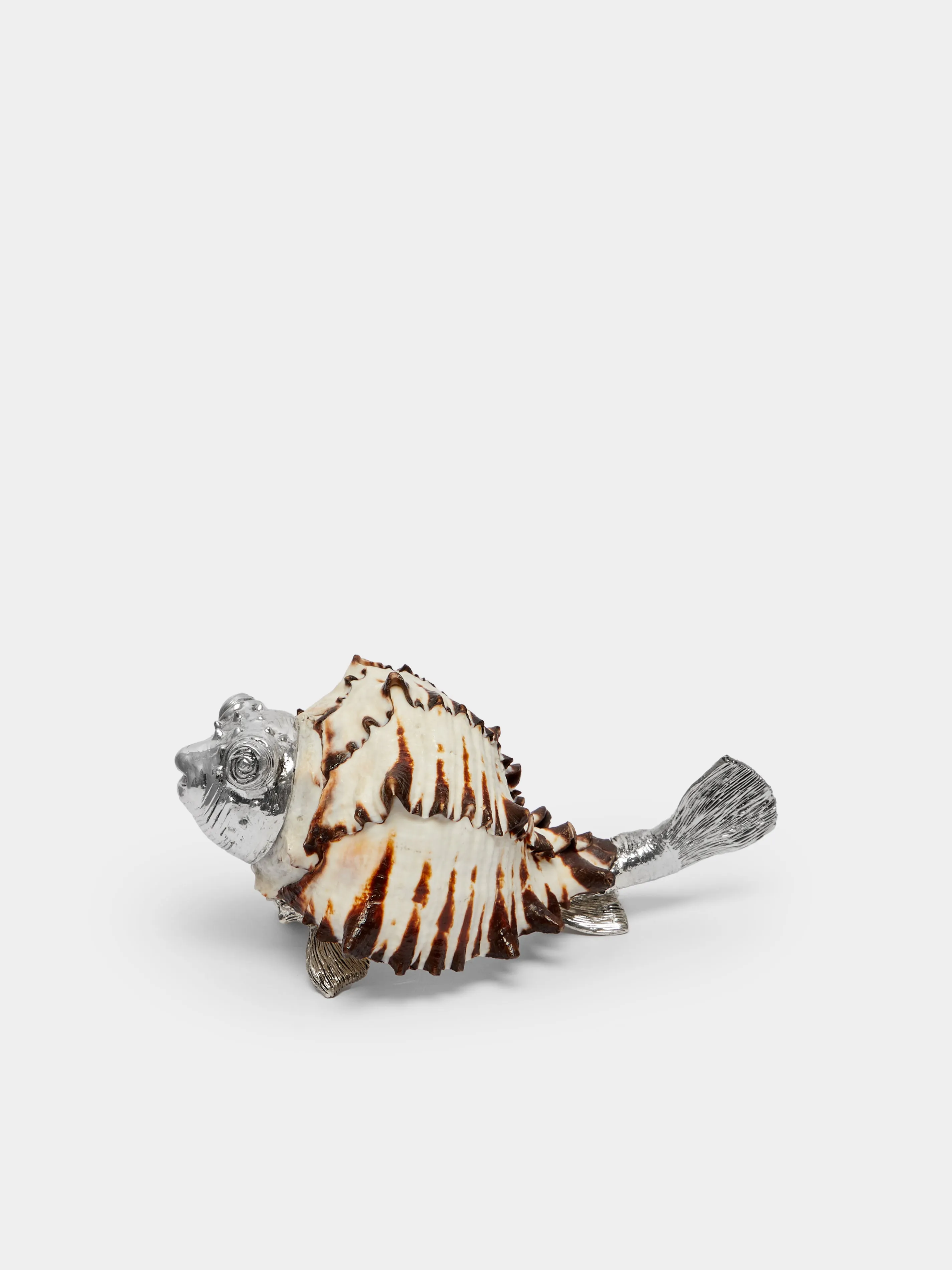 Silver-Plated and Shell Paperweight