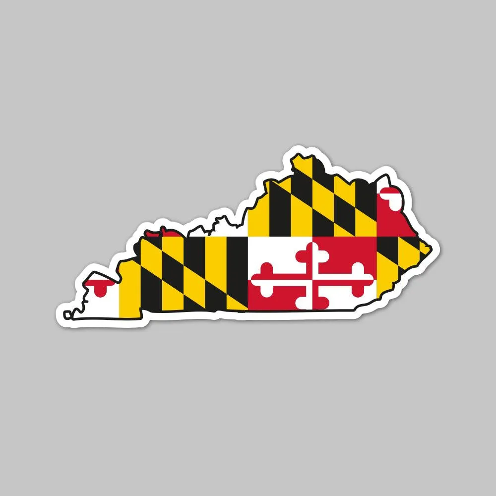 State of Kentucky w/ Maryland Flag / Sticker