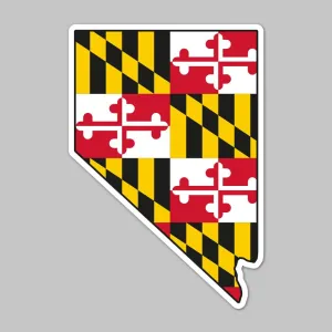 State of Nevada w/ Maryland Flag / Sticker