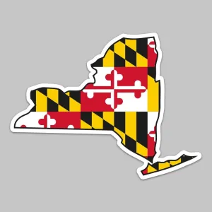 State of New York w/ Maryland Flag / Sticker