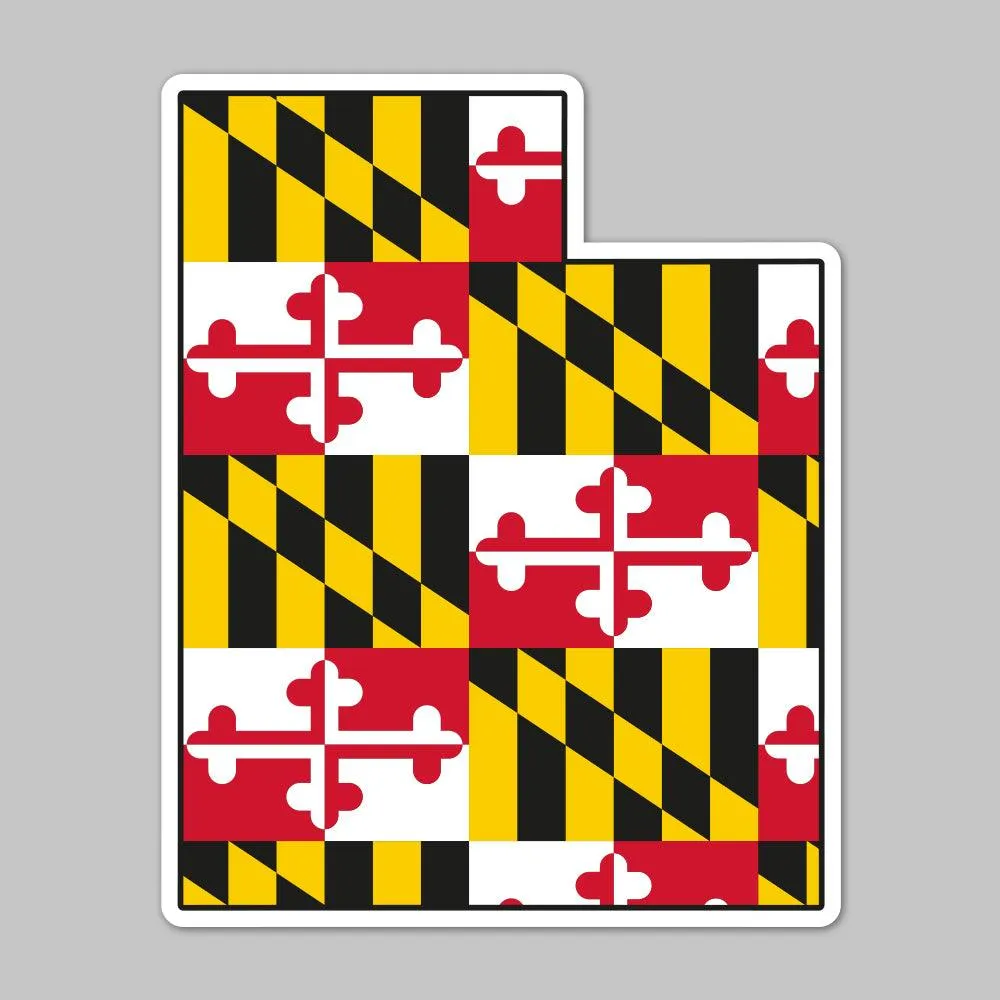 State of Utah w/ Maryland Flag / Sticker