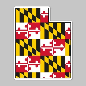 State of Utah w/ Maryland Flag / Sticker