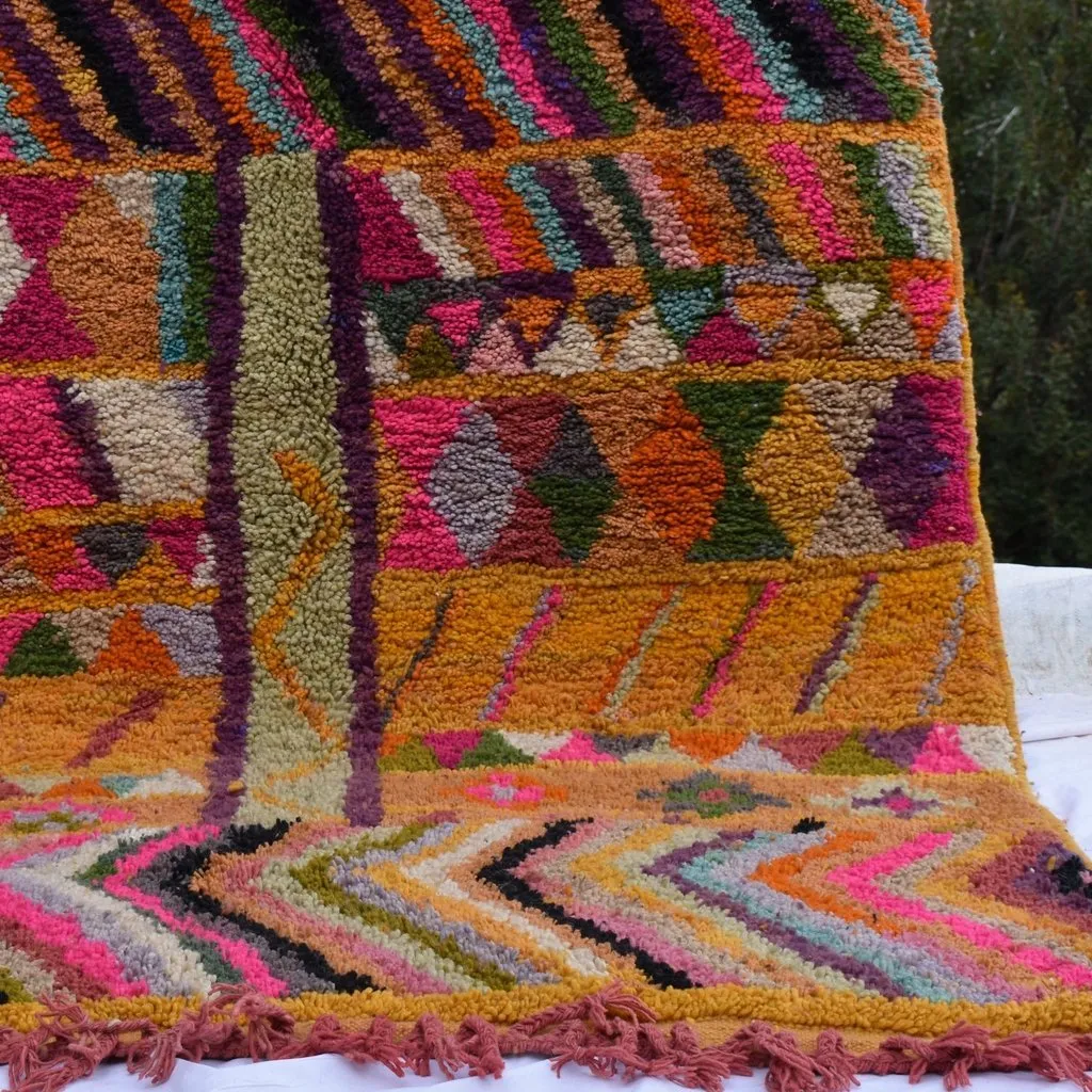 TAFROUD | 8x5 Ft | 247x153 cm | Moroccan Colorful Rug | 100% wool handmade