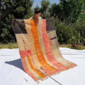TAKLI | 6'3x4'7 Ft | 190x140 cm | Moroccan Colorful Rug | 100% wool handmade