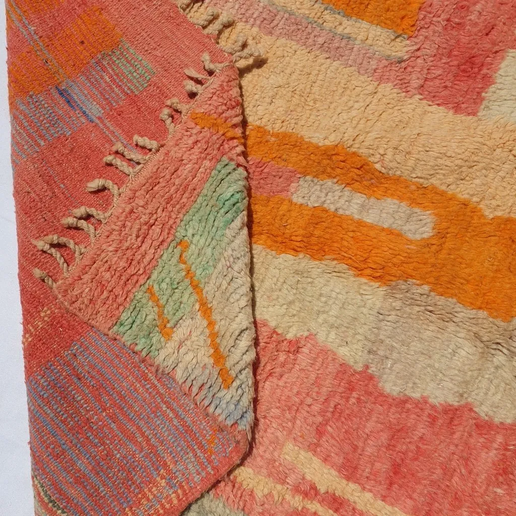 TAKLI | 6'3x4'7 Ft | 190x140 cm | Moroccan Colorful Rug | 100% wool handmade