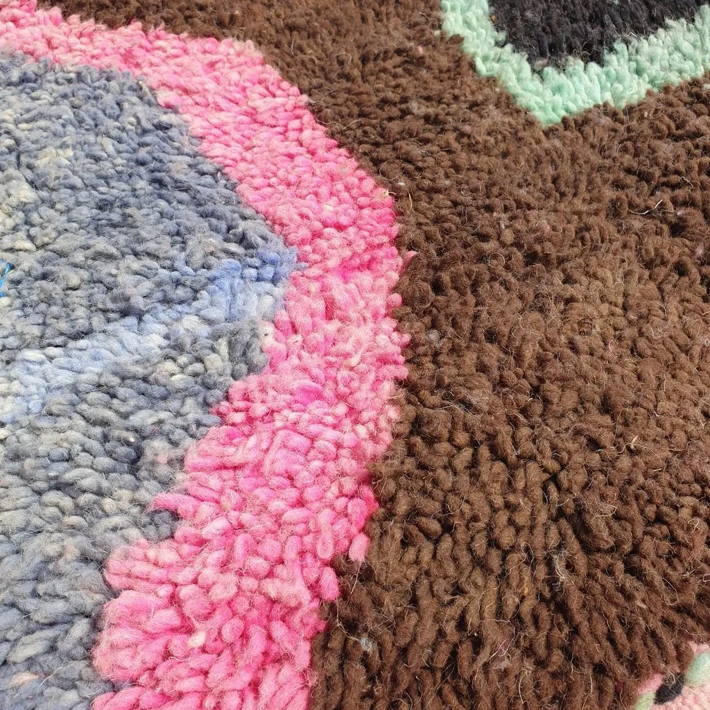 TERWIN | 8x5 Ft | 2,5x1,5 m | Moroccan Colorful Rug | 100% wool handmade