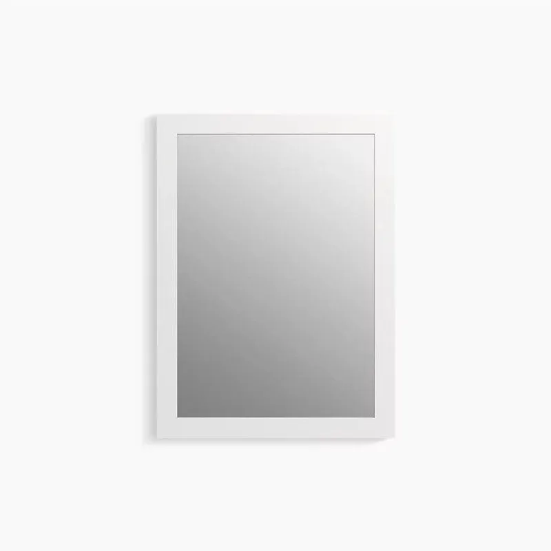 Tresham Linen White Framed Mirror (23.5" x 32" x 1")