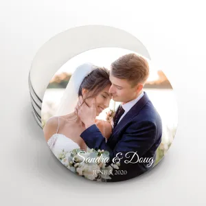 Wedding Photo Round Coasters