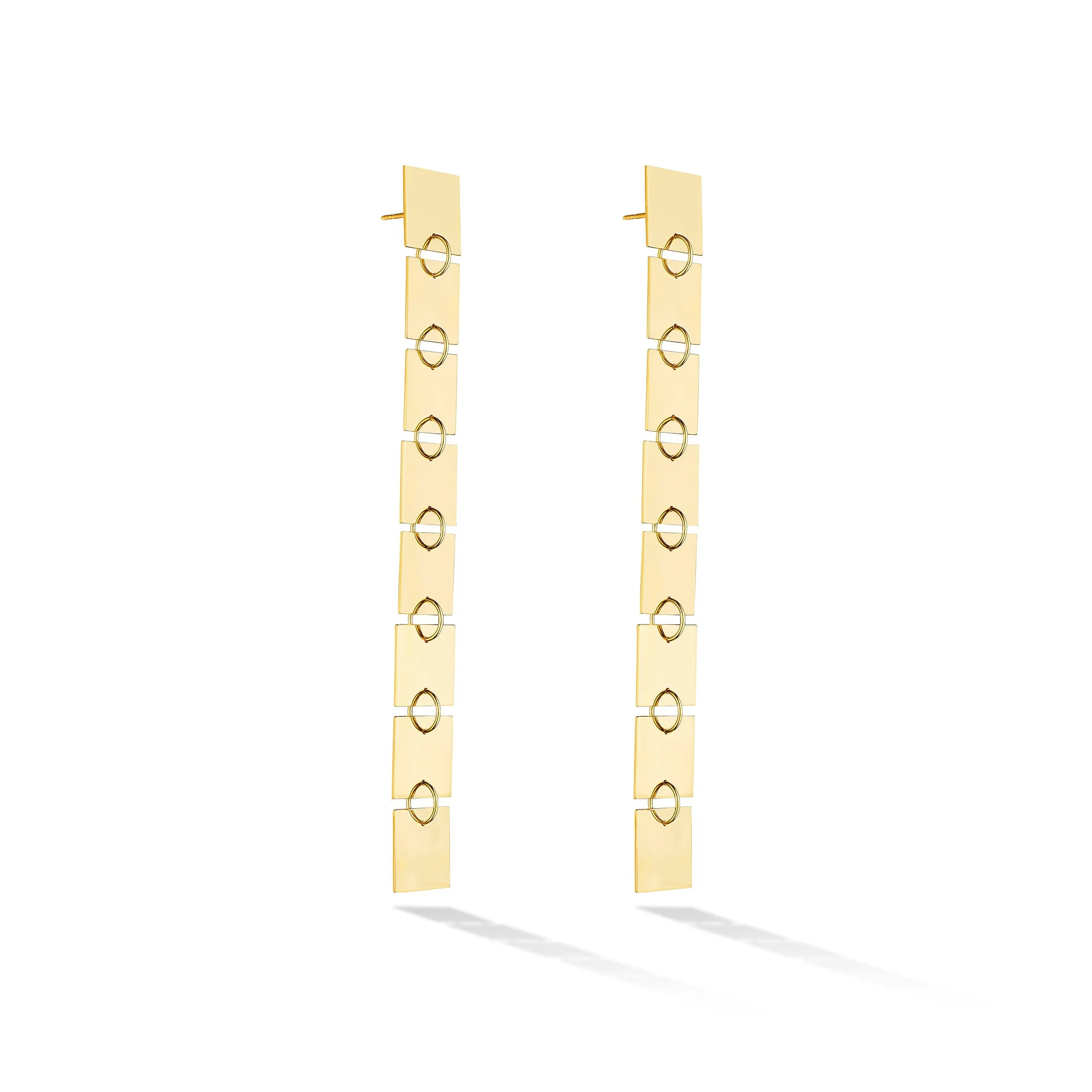 Yellow Gold Foundation Drop Earrings